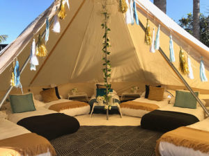 kids party glamping tent