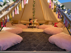 kids glamping party